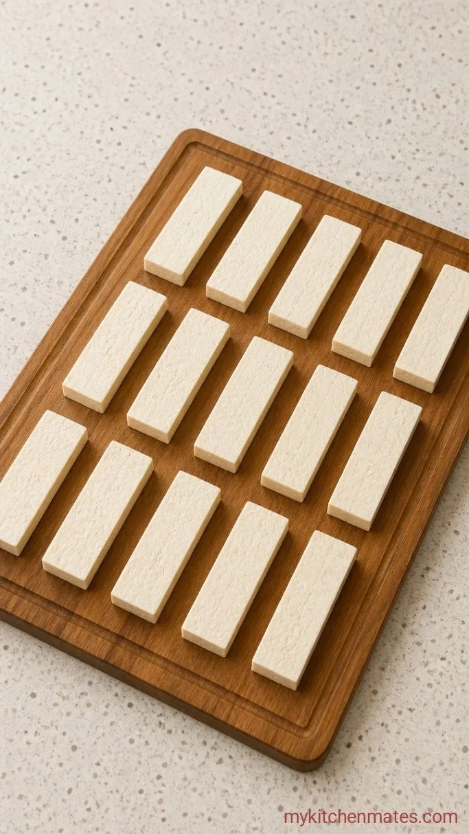 Step 1: Slice the Tofu Into Thin Strips