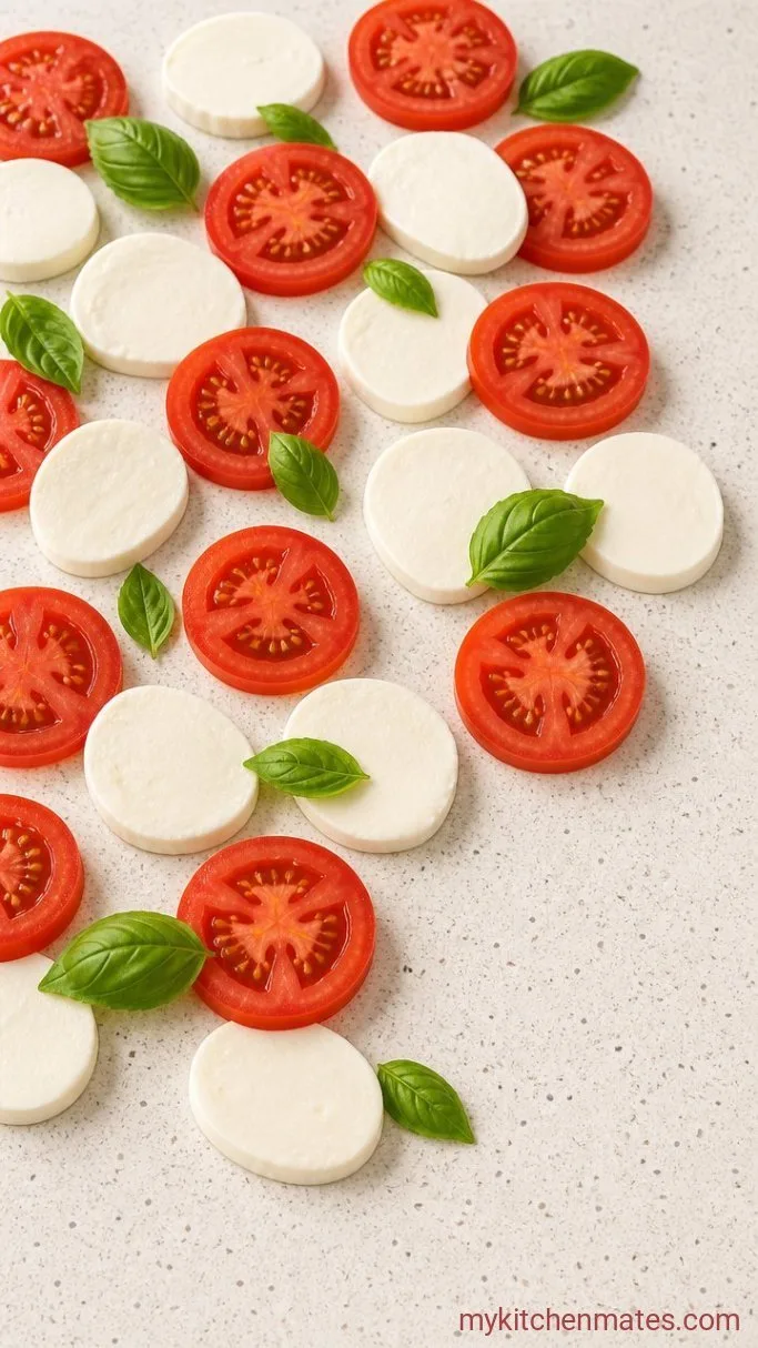 Step 1: Slice the Tomatoes and Mozzarella