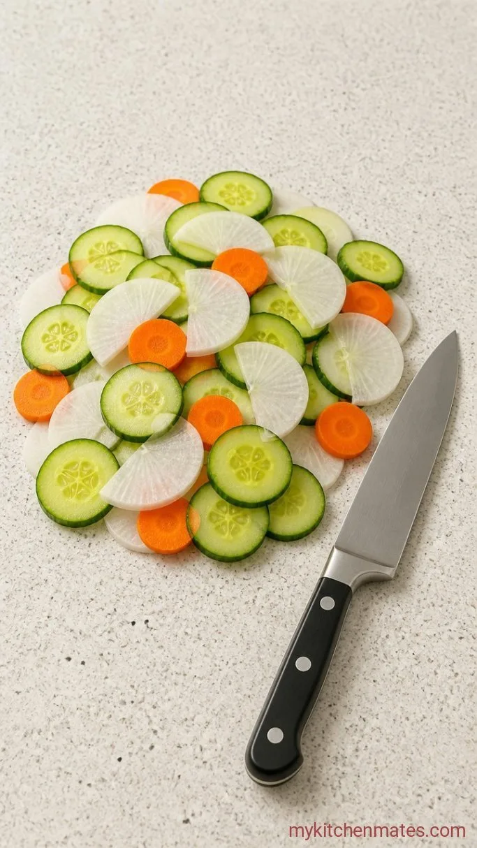 Step 1: Slice the Vegetables