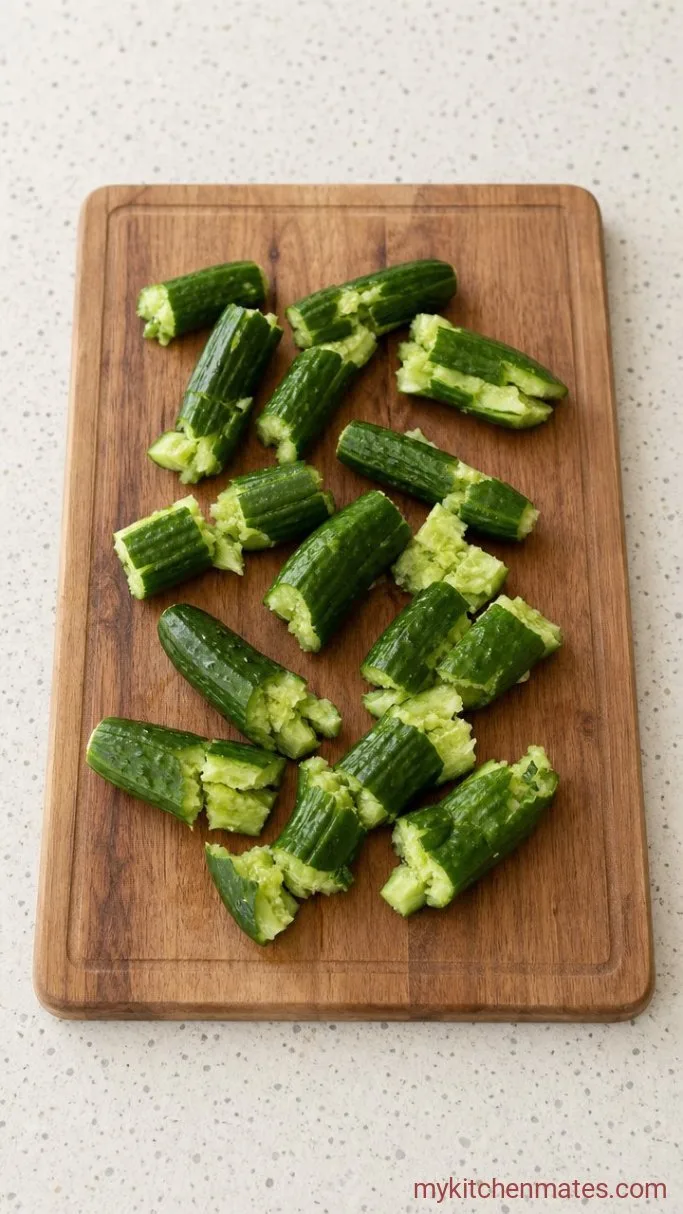 Step 1: Smash the Cucumbers