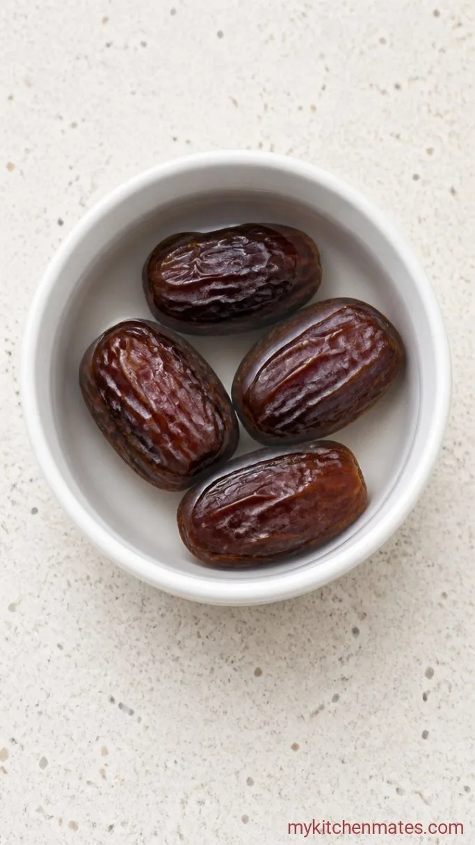 3-Ingredient Healthy Chocolate Milk Step 1: Soak the Dates