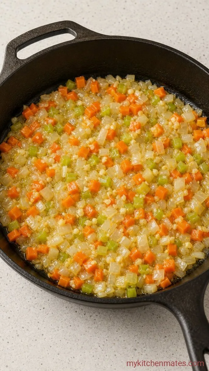 Step 1: Soften the Vegetables