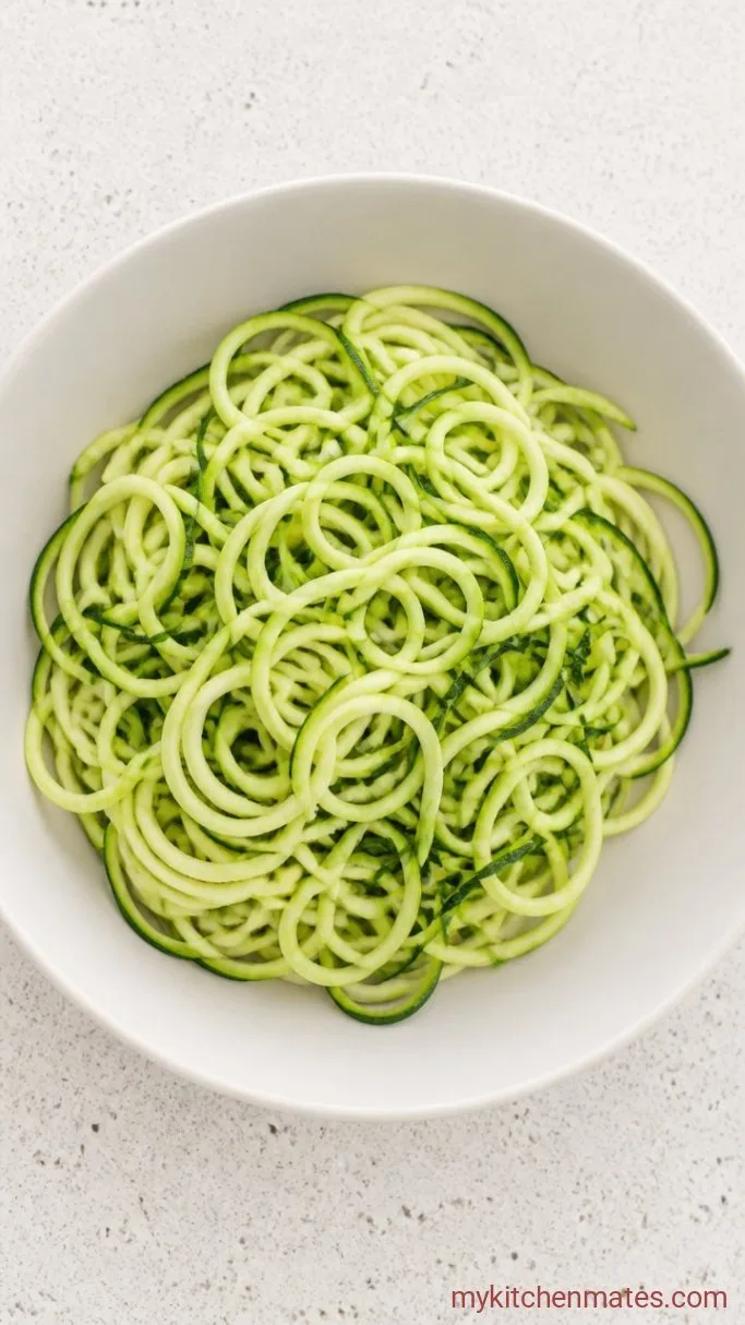 Step 1: Spiralize the Zucchini