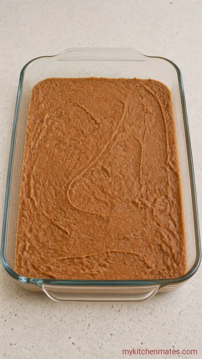 15-Minute 7 Layer Dip (No Cooking Required) Step 1: Spread the Refried Beans