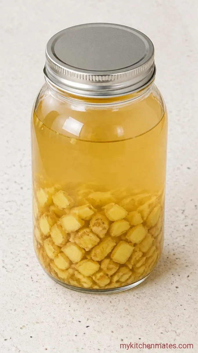 Fizzy Homemade Probiotic Soda (No Yeast Needed) Step 1: Start the Ginger Bug