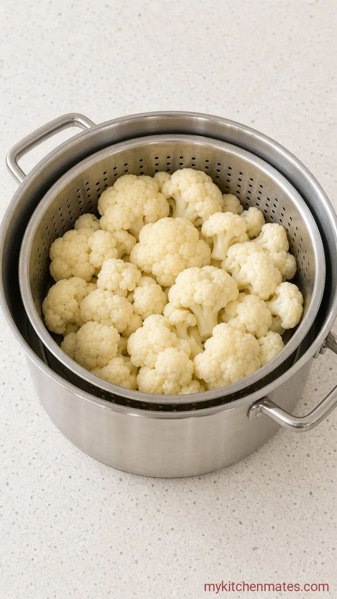 Step 1: Steam the Cauliflower