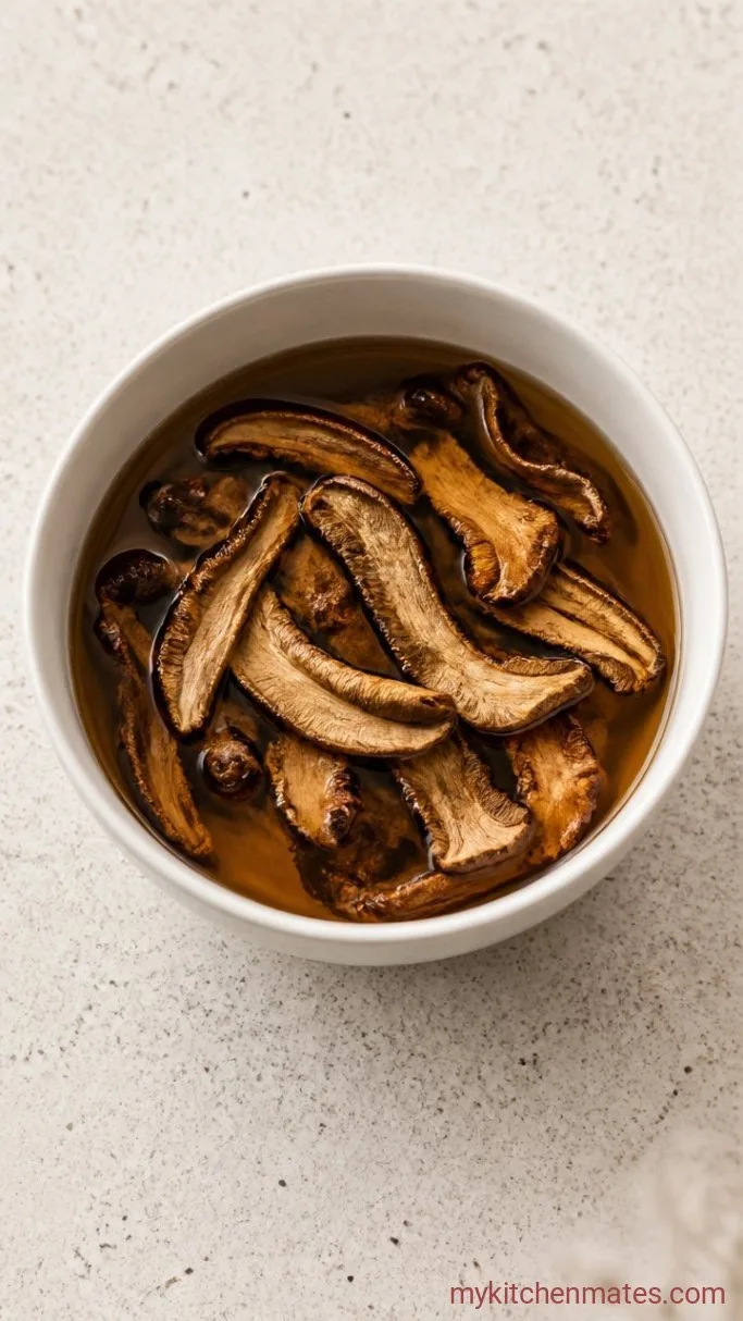 Step 1: Steep the Dried Porcini