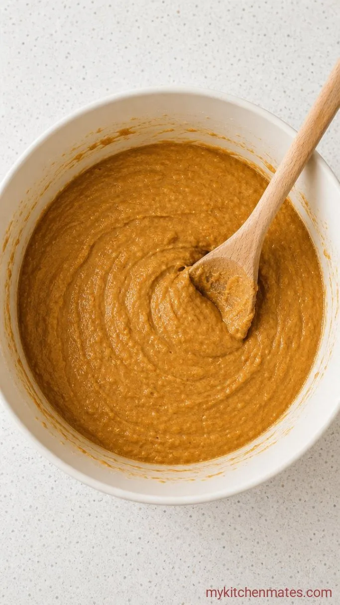 3-Ingredient Cake Mix Pumpkin Bread Step 1: Stir the Batter