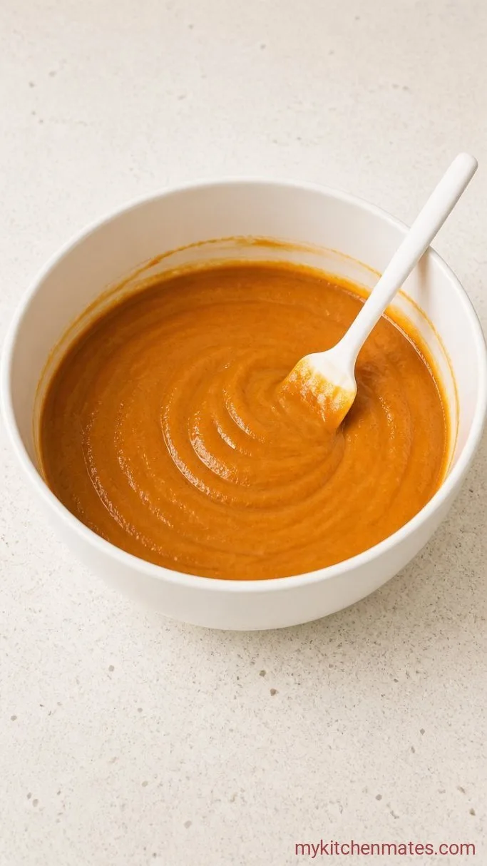 Quick No-Bake Pumpkin Protein Balls Step 1: Stir the Wet Ingredients