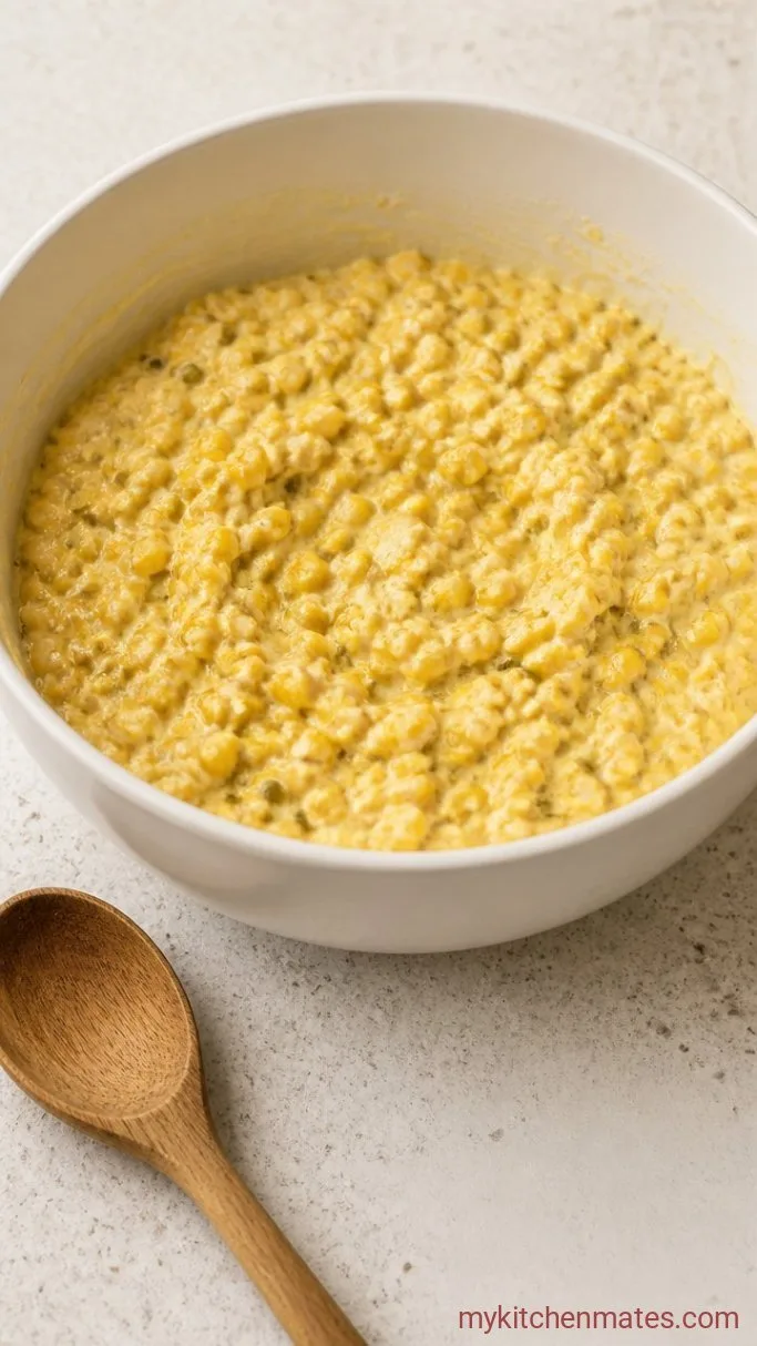 Slow Cooker Corn Casserole Step 1: Stir Together the Batter