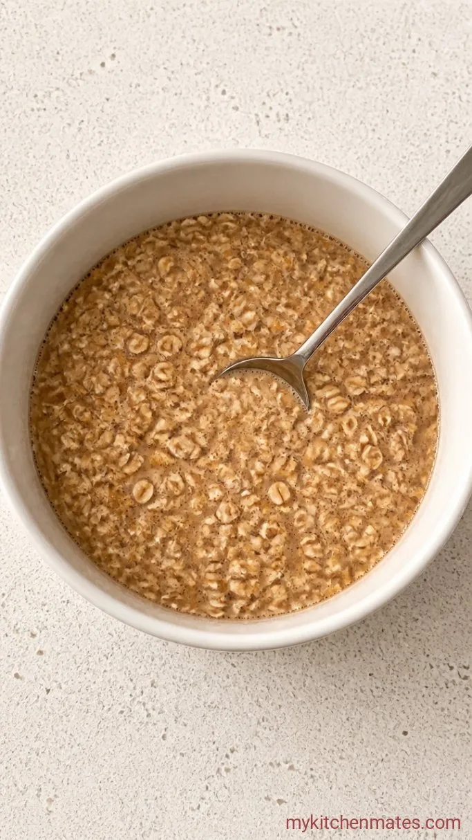 Make-Ahead Tiramisu Overnight Oats Step 1: Stir Together the Oats