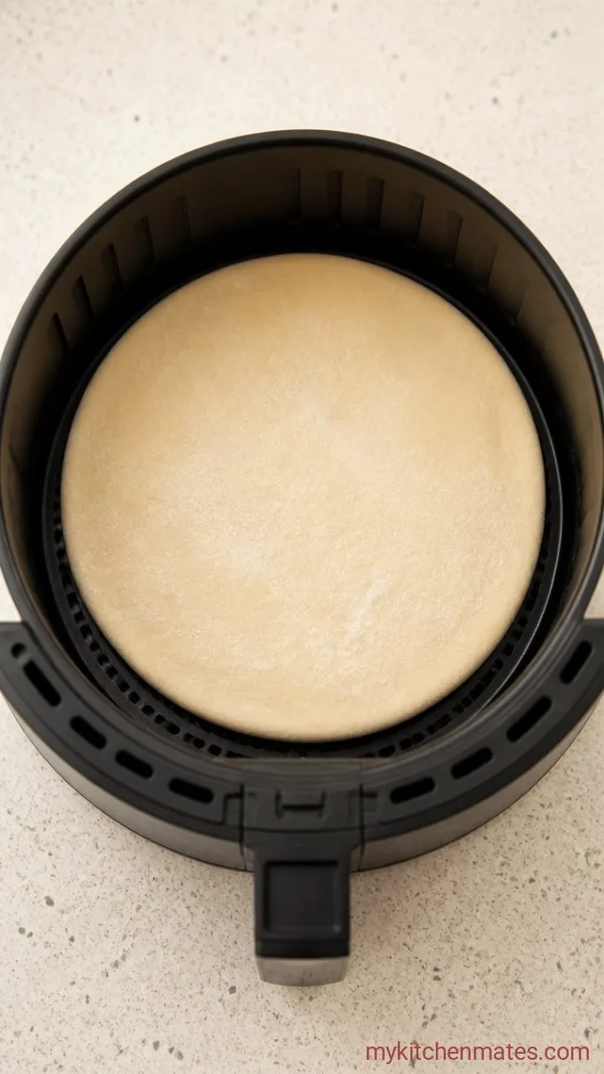 Crispy Air Fryer Pizza in 10 Minutes Step 1: Stretch the Dough