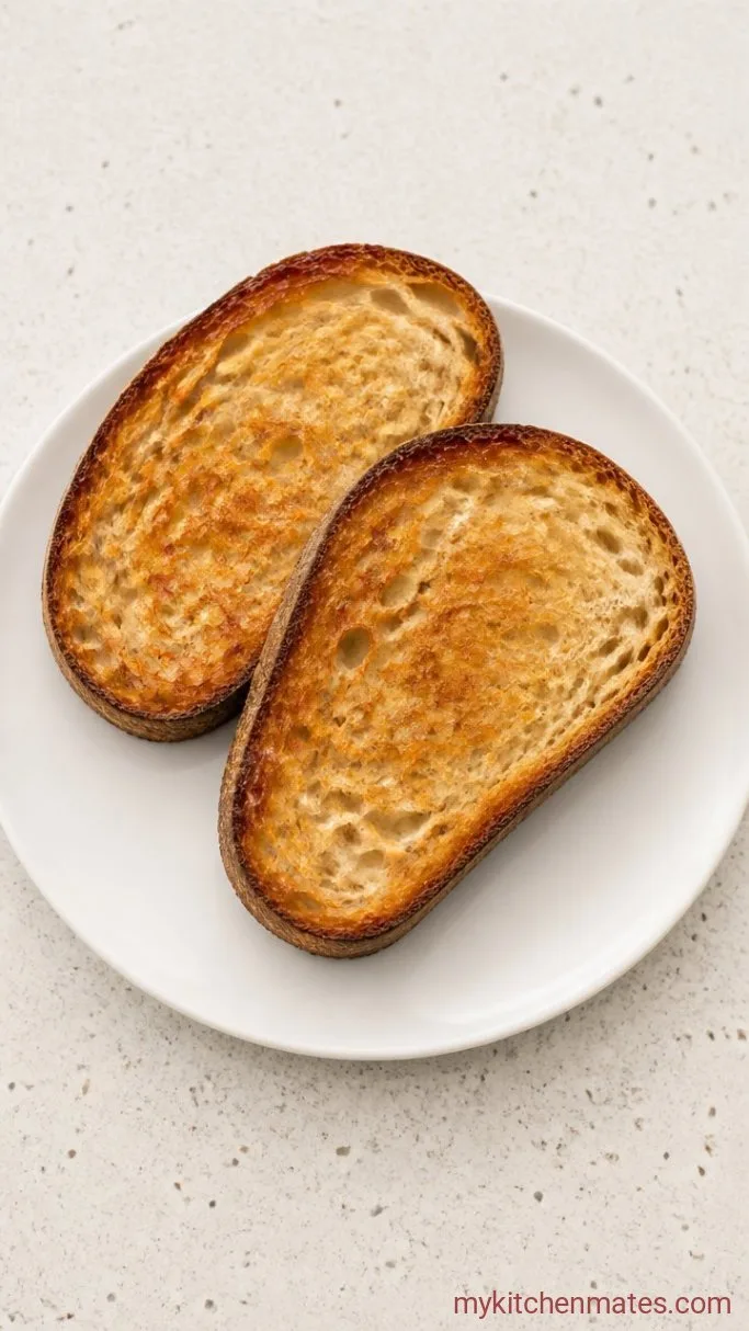 Creamy Scrambled Eggs on Toast in 10 Minutes Step 1: Toast the Bread