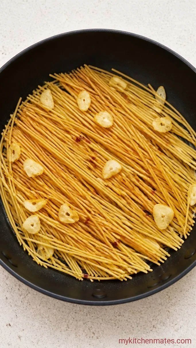 Step 1: Toast the Spaghetti