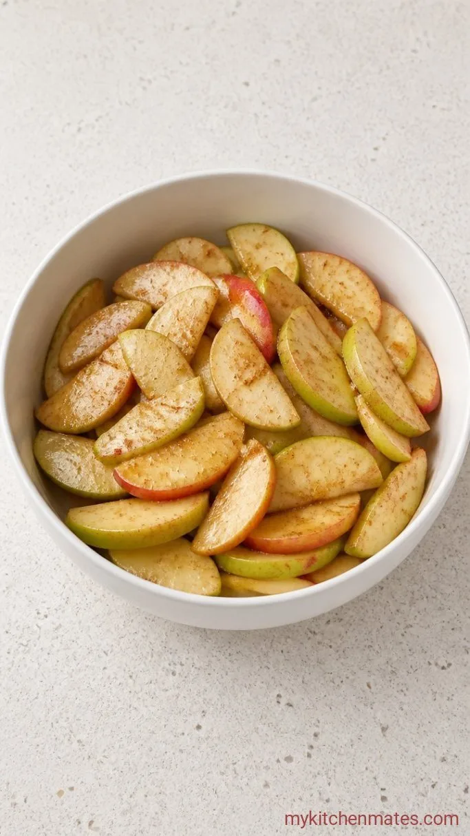 Step 1: Toss the Apples with Spiced Sugar