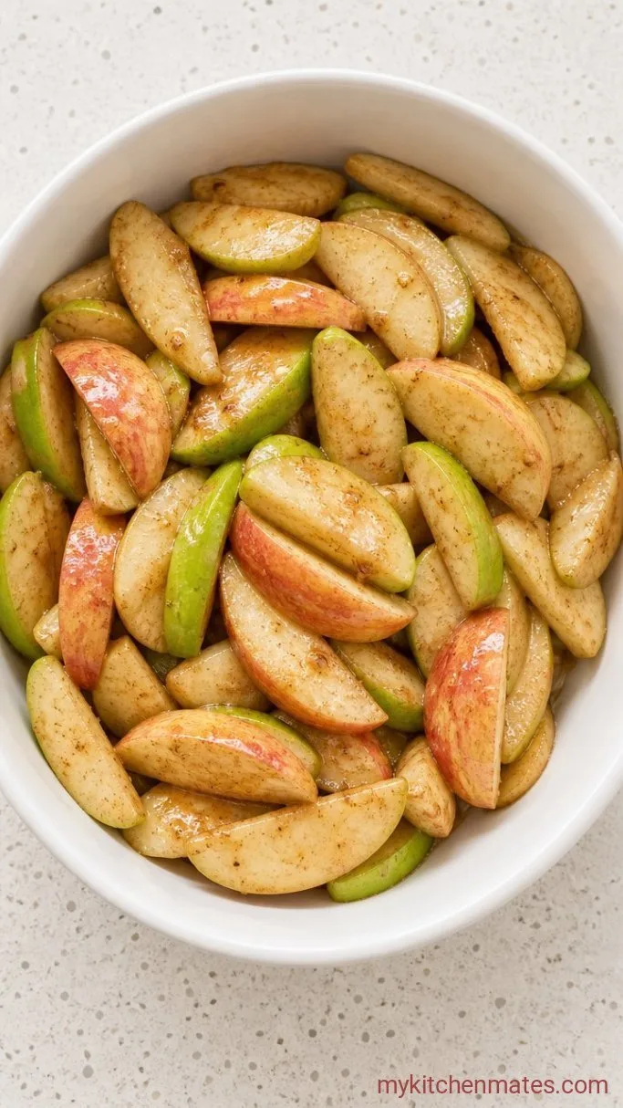 Step 1: Toss the Apples with the Spiced Sugar