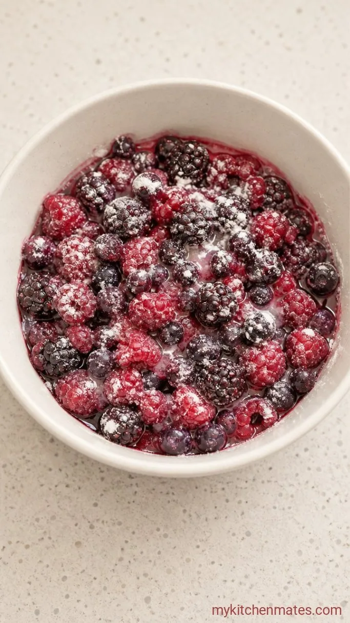 Step 1: Toss the Berries with Sugar and Cornstarch