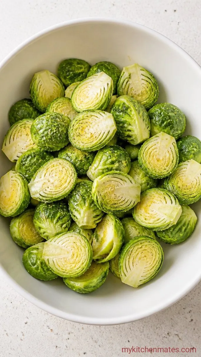 Step 1: Toss the Brussel Sprouts