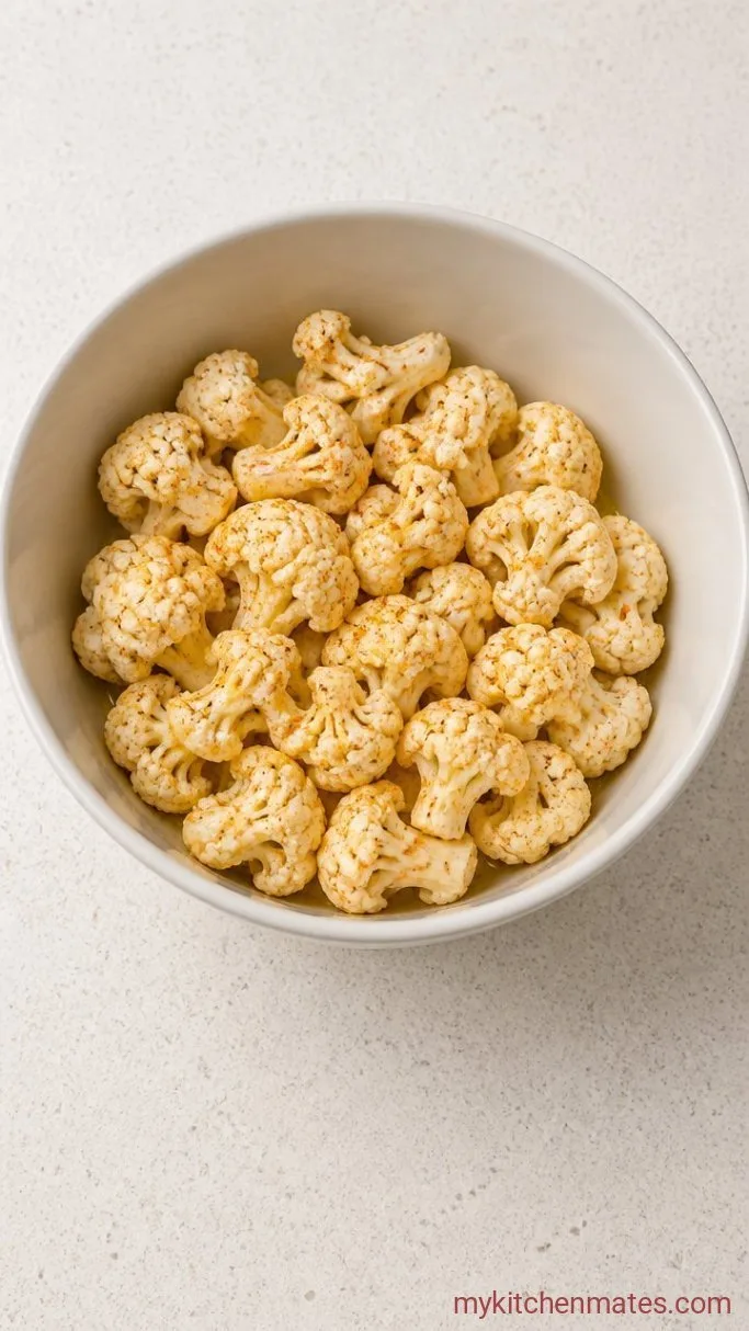 Step 1: Toss the Cauliflower Florets