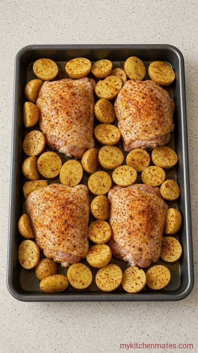 Step 1: Toss the Chicken and Potatoes