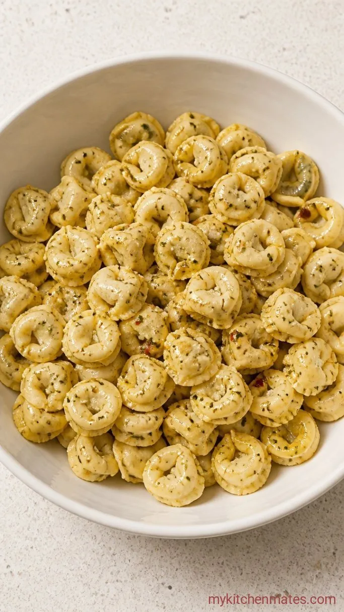 15-Minute Crispy Air Fryer Tortellini Step 1: Toss the Tortellini with Seasonings