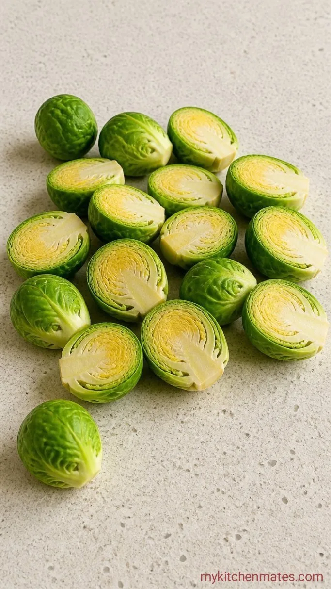 Step 1: Trim and Halve the Sprouts