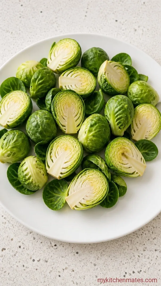 Step 1: Trim and Halve the Sprouts