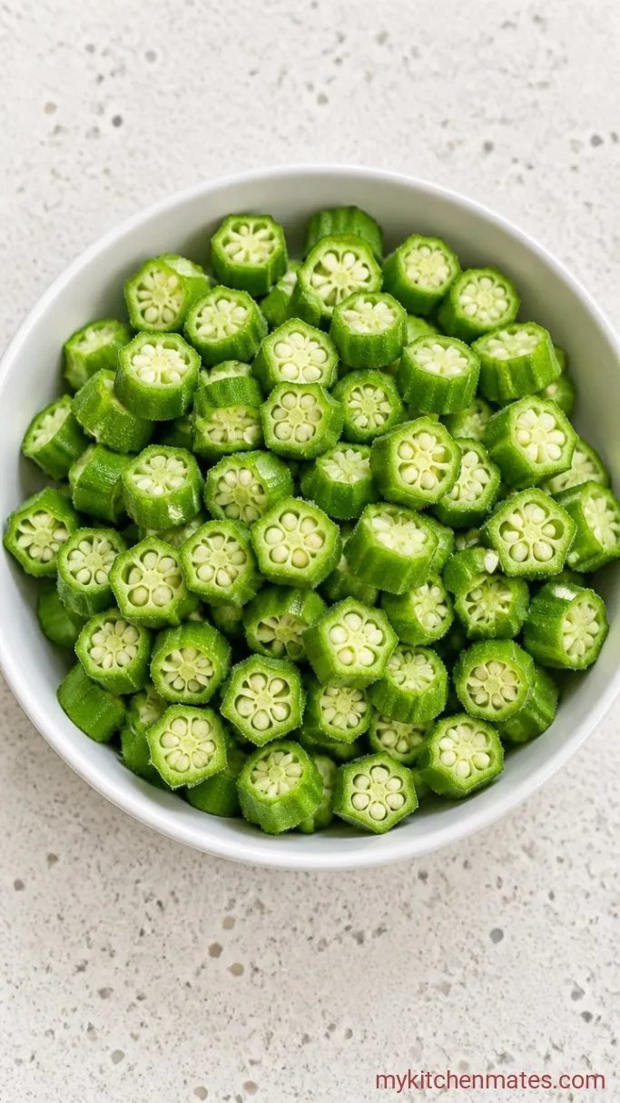 Crispy Air Fryer Okra (No Slime) Step 1: Trim and Slice the Okra
