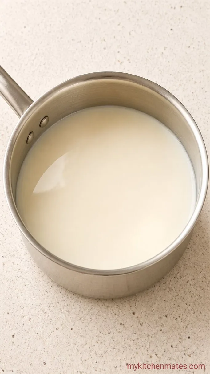 20-Minute Leftover Rice Pudding Step 1: Warm the Milk Mixture