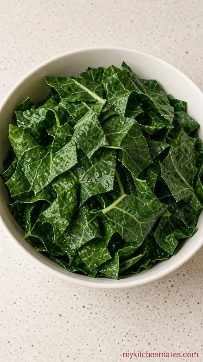 Southern-Style Collard Greens with Smoked Turkey Step 1: Wash and Tear the Greens