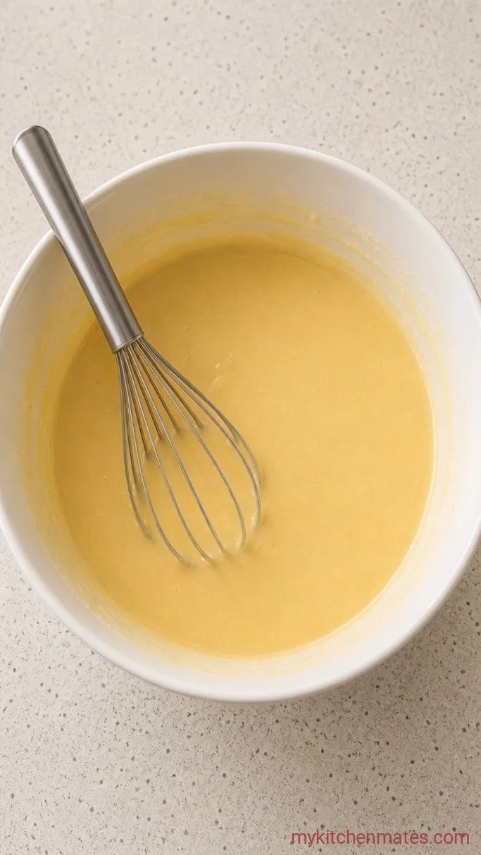 Quick 4-Ingredient Gluten Free Flatbread Step 1: Whisk the Batter