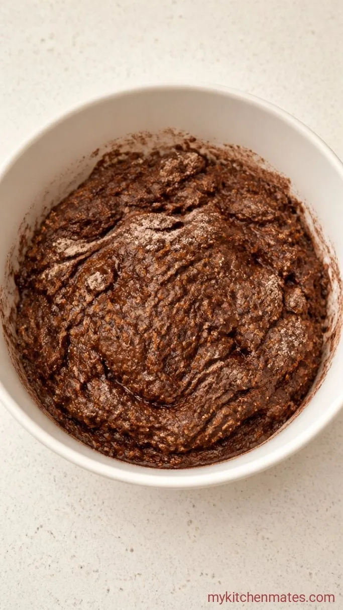 Rich Hot Chocolate Cinnamon Rolls Step 1: Whisk the Chocolate Dough