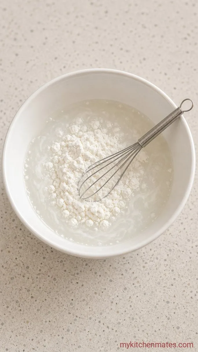 15-Minute Classic Sweet And Sour Sauce Step 1: Whisk the Cornstarch Slurry
