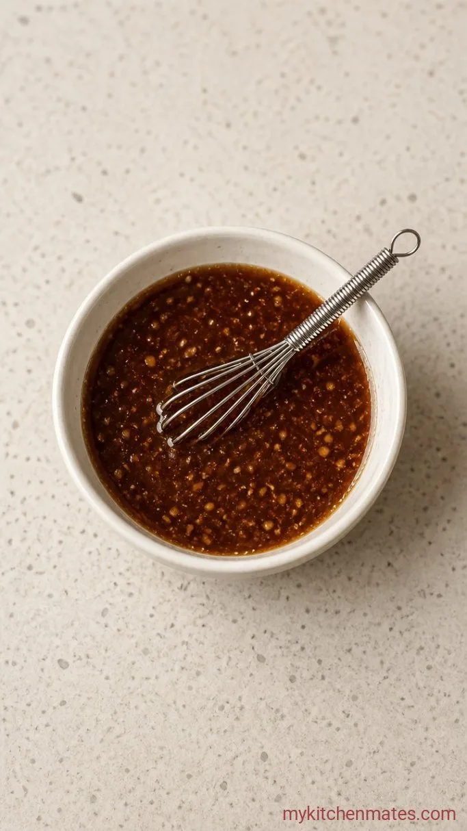 Crunchy Asian Chicken Salad with Ginger Sesame Dressing Step 1: Whisk the Dressing