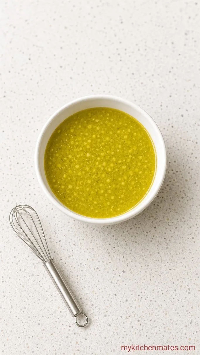Bright 15-Minute Mung Bean Salad with Lemon and Herbs Step 1: Whisk the Dressing