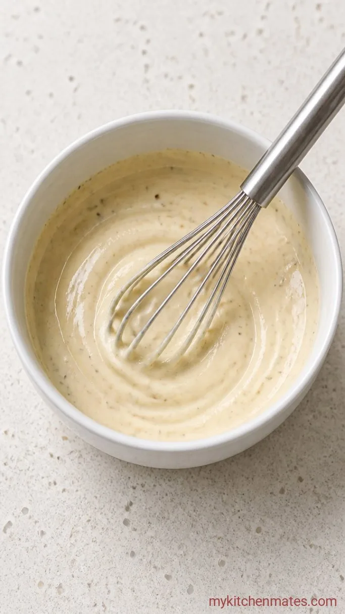 Smoky Grilled Caesar Salad Step 1: Whisk the Dressing