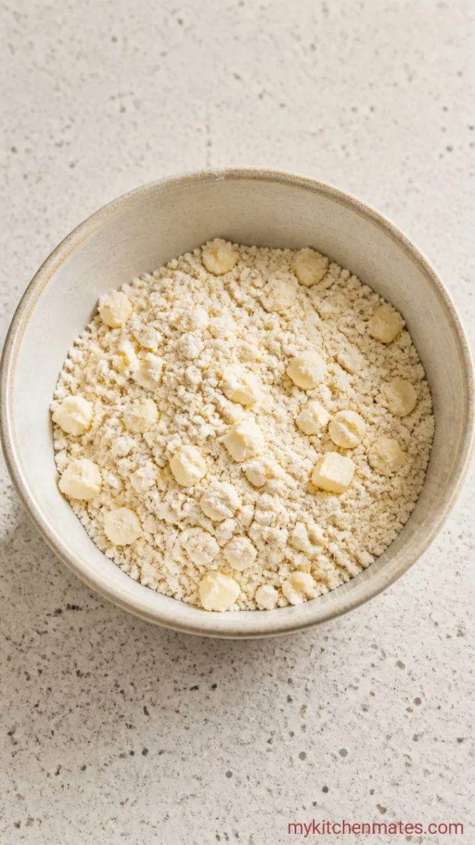 Flaky 30-Minute Sourdough Discard Biscuits Step 1: Whisk the Dry Ingredients and Cut in Butter