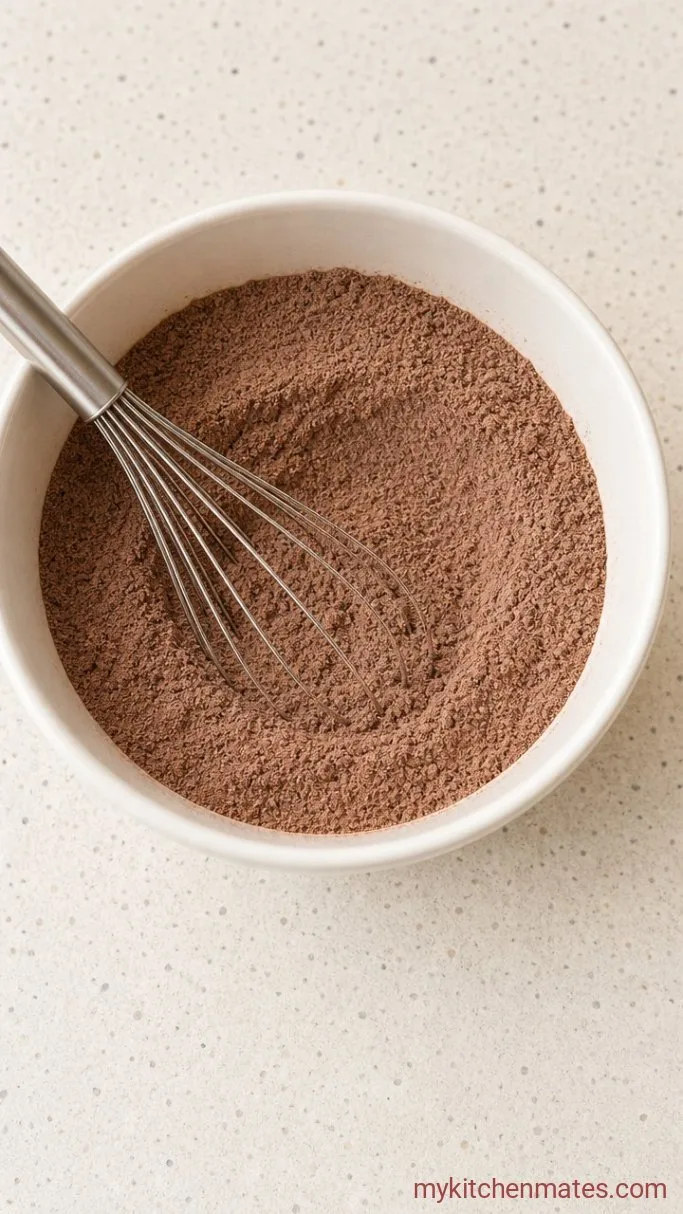 Construction Birthday Cake with Buttercream and Cookie Dirt Step 1: Whisk the Dry Ingredients