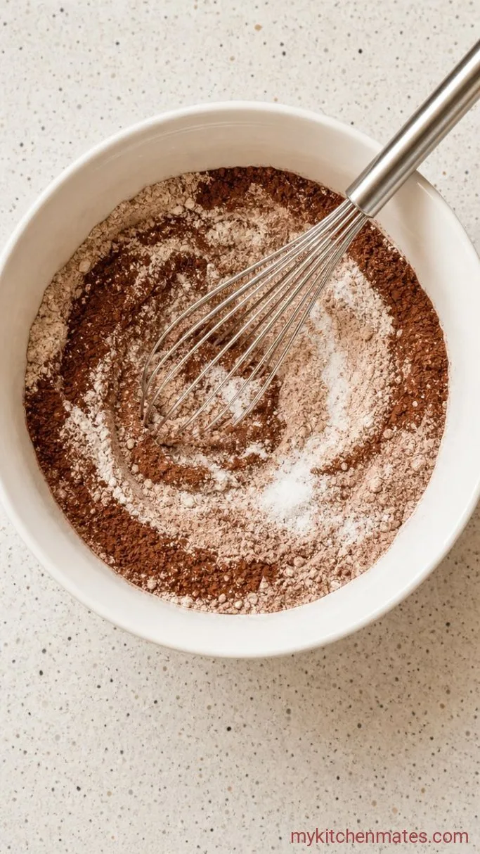 Ultra-Fudgy Chocolate Cake (One Bowl, No Mixer) Step 1: Whisk the Dry Ingredients