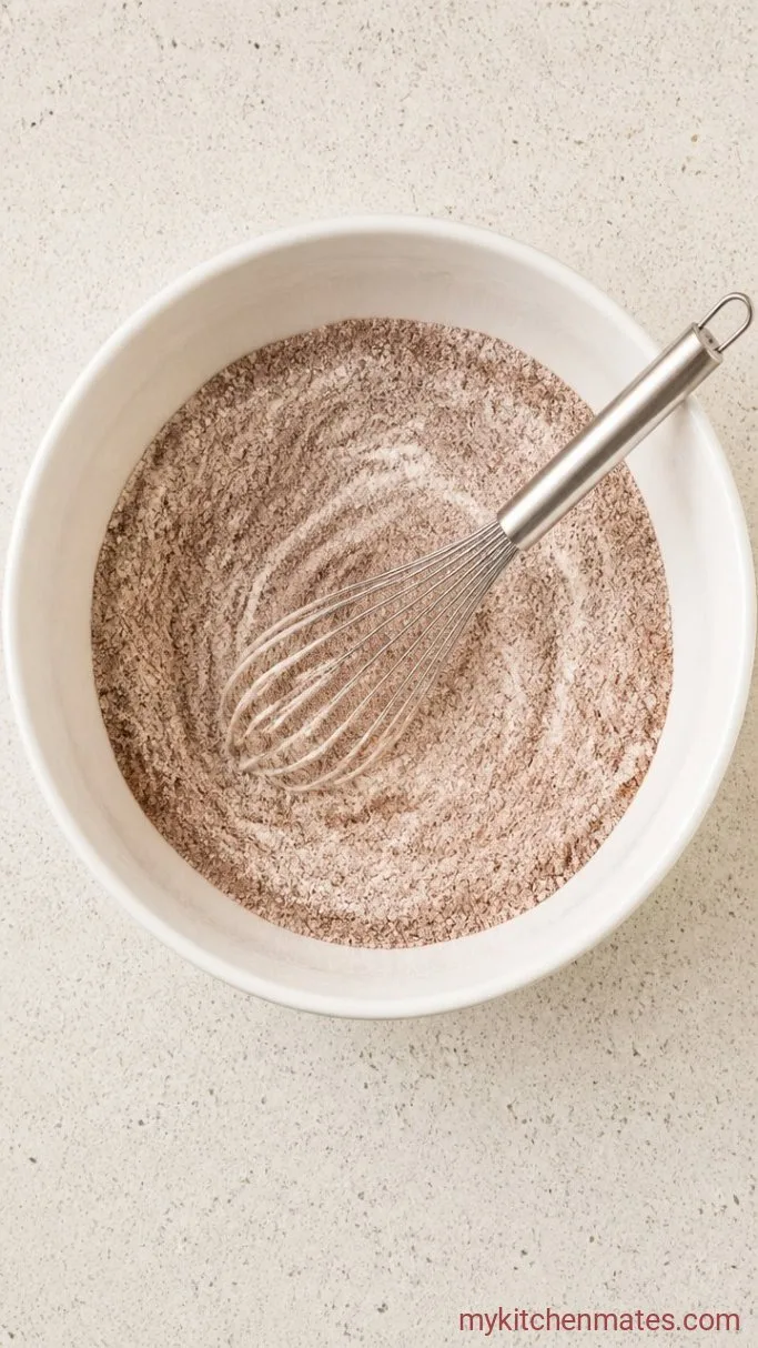 Red Velvet Bundt Cake with Cream Cheese Glaze Step 1: Whisk the Dry Ingredients