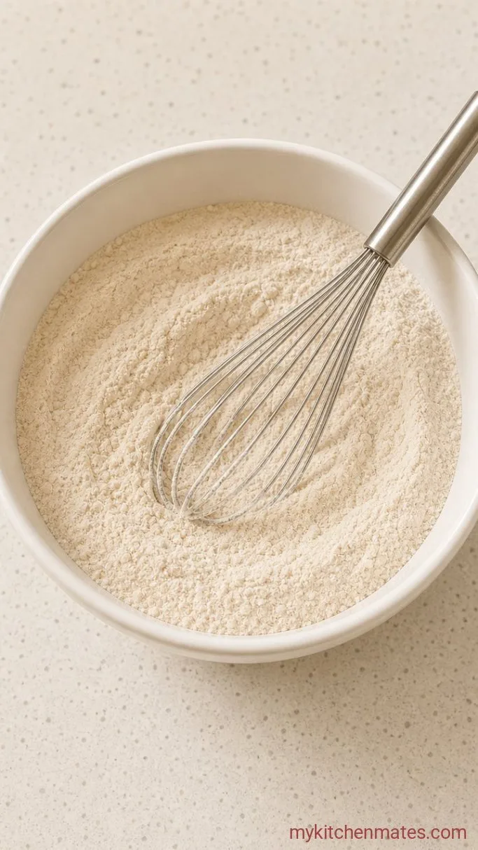 Easy Strawberry Sheet Cake (Made with Fresh Strawberries) Step 1: Whisk the Dry Ingredients