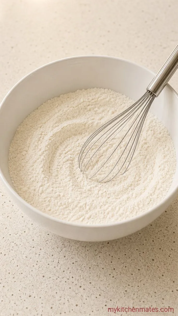 Light and Airy Orange Chiffon Cake Step 1: Whisk the Dry Ingredients