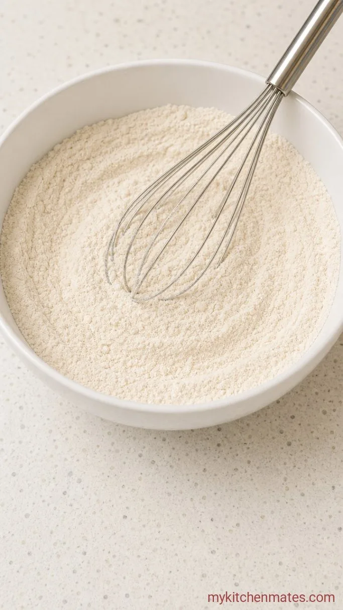 Fluffy Banana Blueberry Pancakes Step 1: Whisk the Dry Ingredients