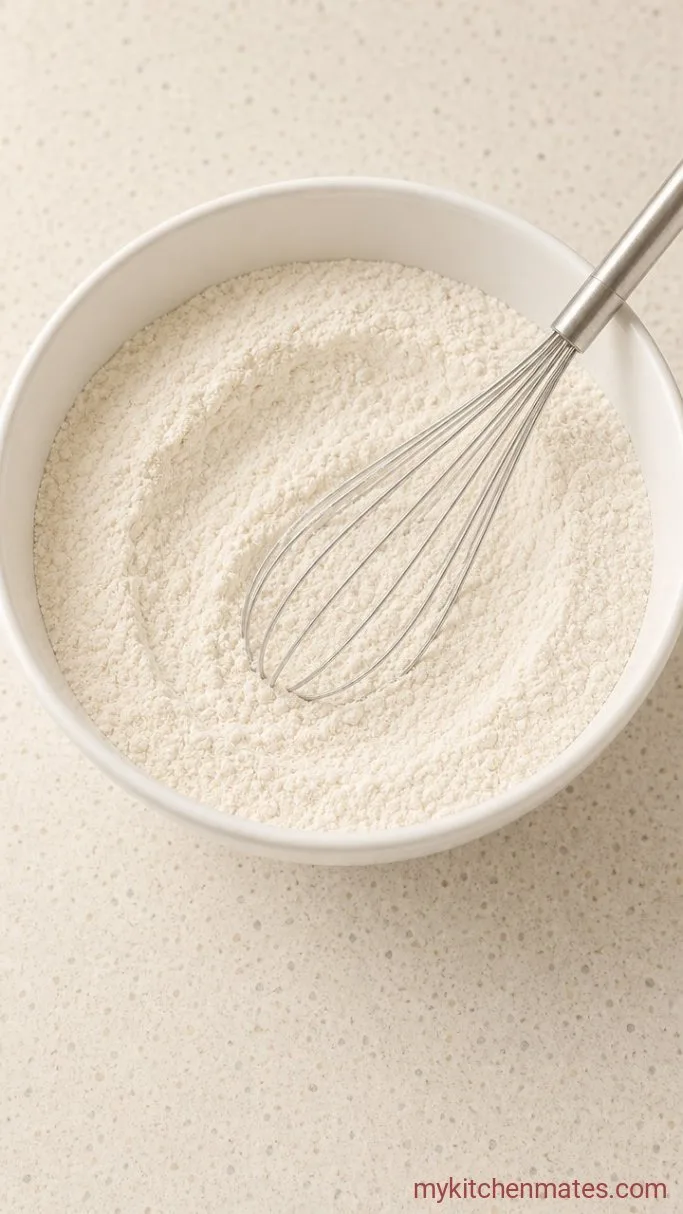 Tart and Moist Key Lime Bundt Cake with Lime Glaze Step 1: Whisk the Dry Ingredients