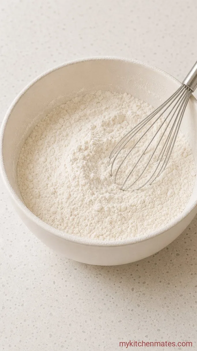 Vanilla Oreo Cake with Cookies and Cream Frosting Step 1: Whisk the Dry Ingredients