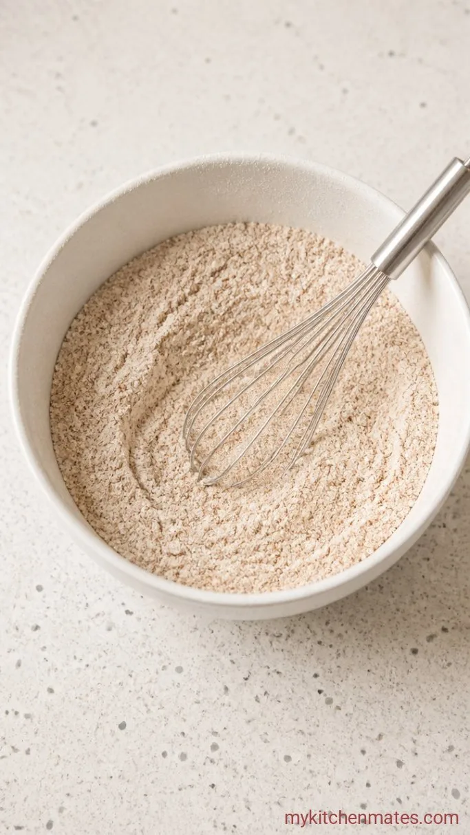 Soft & Chewy Carrot Cake Oatmeal Cookies Step 1: Whisk the dry ingredients