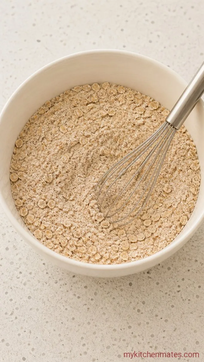30-Minute Gluten Free Oatmeal Muffins Step 1: Whisk the Dry Ingredients