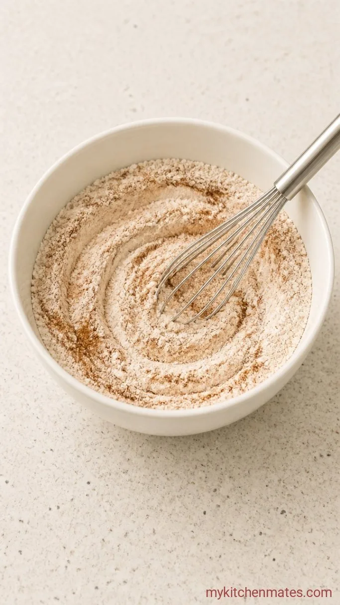 Moist One-Bowl Cinnamon Pumpkin Bread Step 1: Whisk the Dry Ingredients