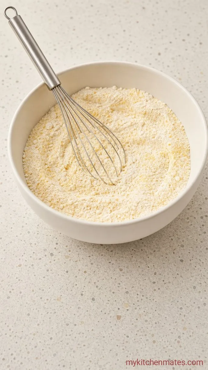 Moist Dairy Free Cornbread (One Bowl) Step 1: Whisk the Dry Ingredients