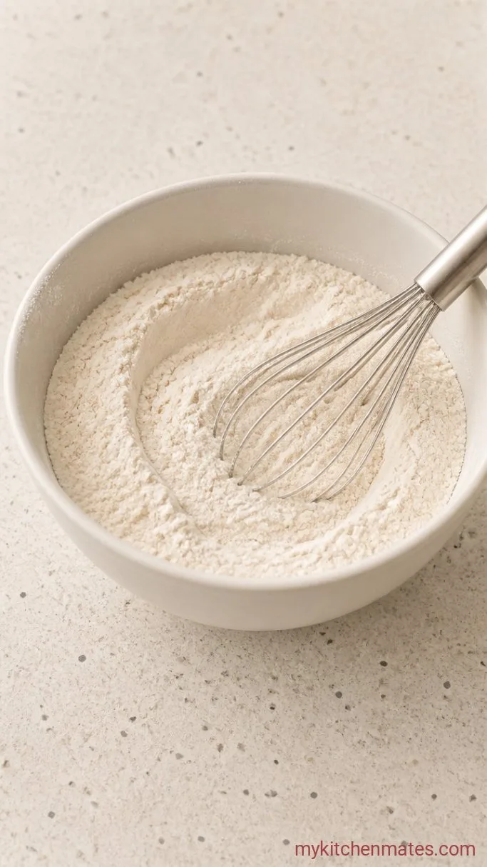 Soft and Chewy Peanut Butter Blossom Cookies Step 1: Whisk the Dry Ingredients